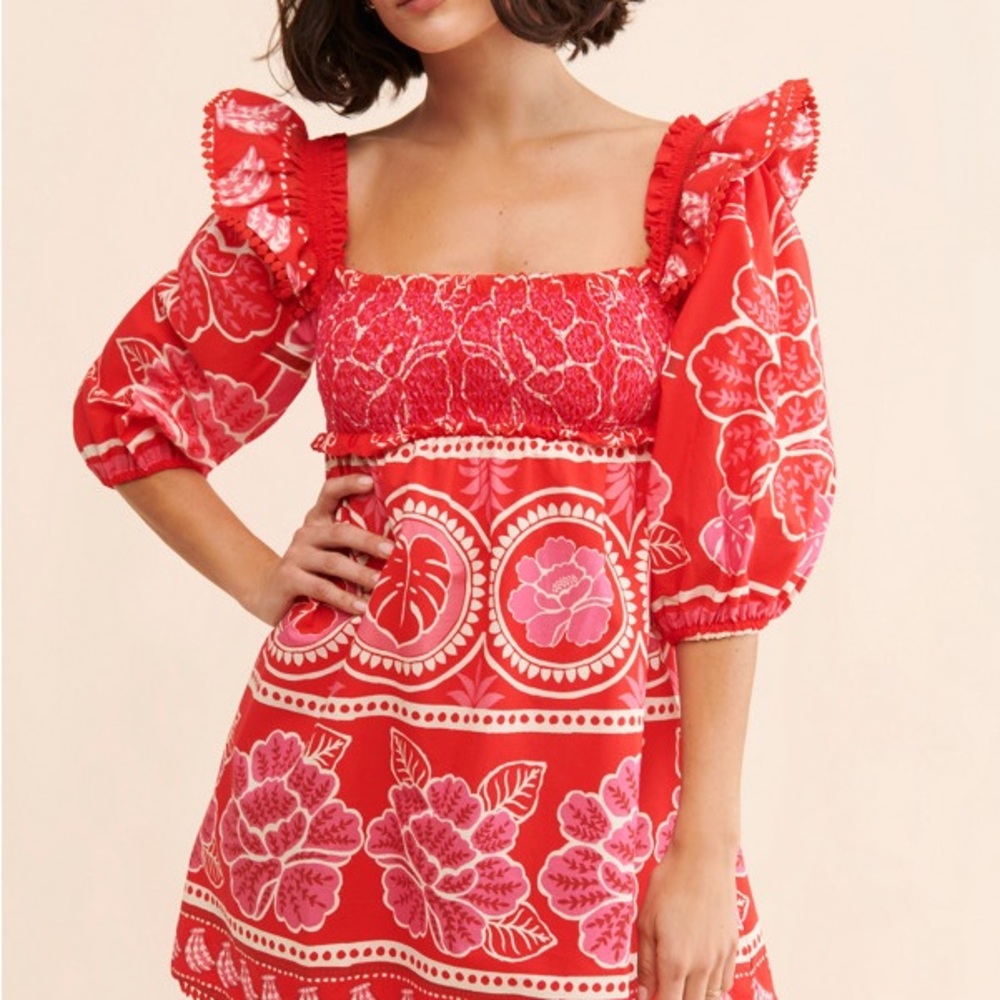 FARM Rio Summer Sunrise Mini Dress